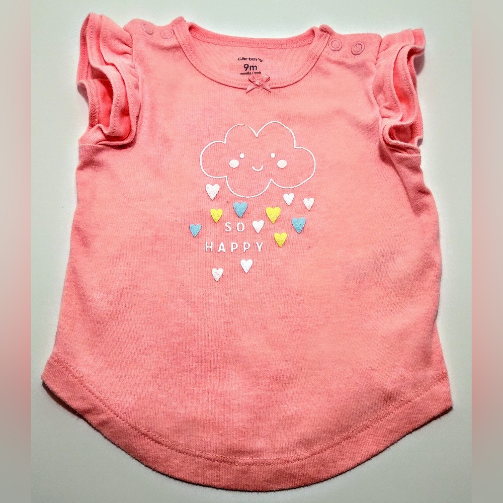 Carter's pink shirt. Super cute!!